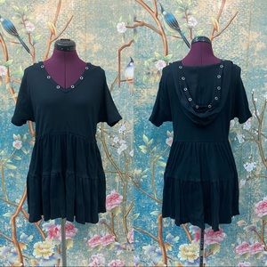 NWOT Vocal Black T-shirt Hoodie Top